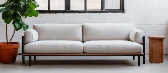 Modern Sofa in Industrial Style Room