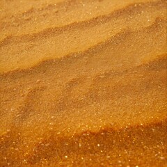 Obraz premium 따뜻한 갈색과 오렌지색이 섞인 모래 언덕의 물결 패턴과 반짝이는 입자 질감