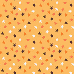 Seamless pattern with color stars, confetti background. Splash effect banner. Vector abstract illustration for wallpaper, wrapping paper, backdrop, textile etc.