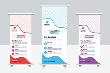 Travel Roll Up Banner Design.