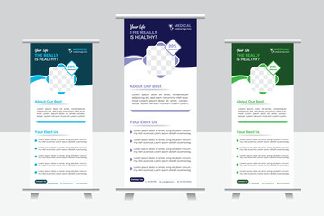  Medical Roll Up Banner Design.