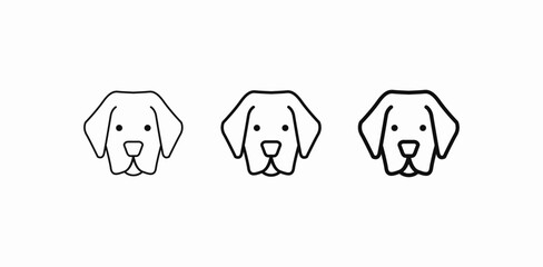 dog face head icon sign vector