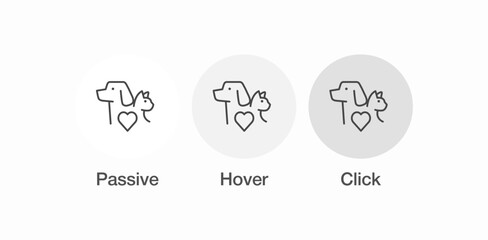 pets heart symbol icon sign vector