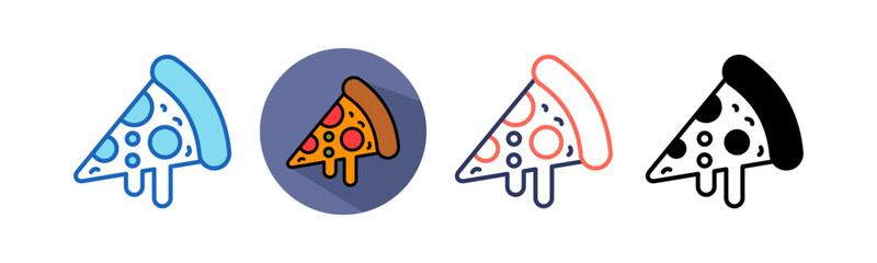 Pizza multistyle icon