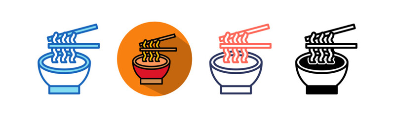 Noodles multistyle icon