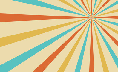 retro background with rays
