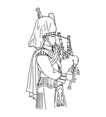 Scottish Bagpiper