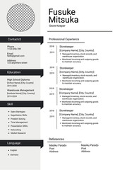 Professional curriculum vitae design template 