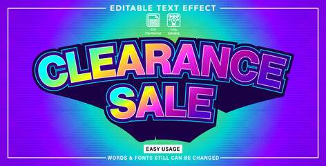 Editable graphic text clearance sale style