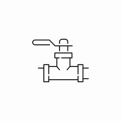 ball valve plumbing icon sign vector