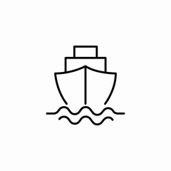 cargo ship ocean icon sign vector