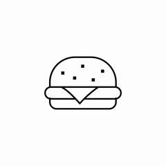 cheeseburger with seeds icon sign vector