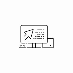 computer cursor data icon sign vector
