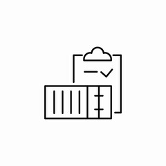container check list icon sign vector
