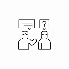 dialogue question answer icon sign vector