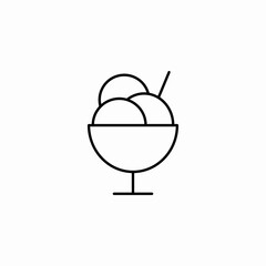 ice cream sundae icon sign vector