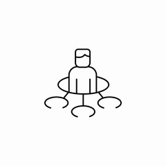 management control oversight icon sign vector