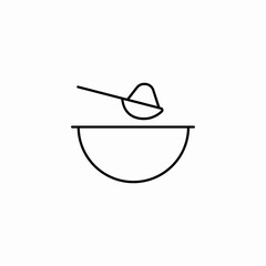 measuring flour spoon icon sign vector