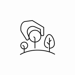planting a tree icon sign vector