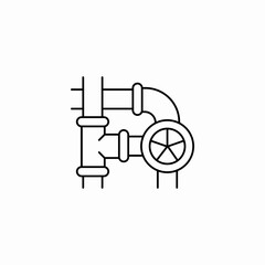 plumbing pipe valve icon sign vector