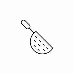 small handheld sieve icon sign vector