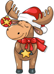 moose cartoon christmas