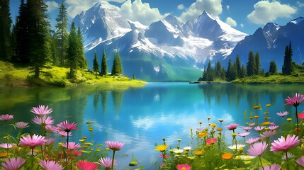 lake in the mountains