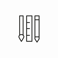 art tools set icon sign vector