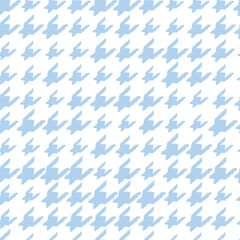 Geometric houndstooth color seamless pattern with pied-de-poule ornament. Monochrome graphic design. Modern minimalist stylish squared background. Vector chequered motif for fabric, textile.