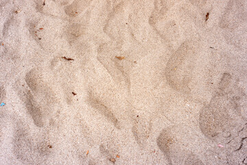 flat lay of beach sand