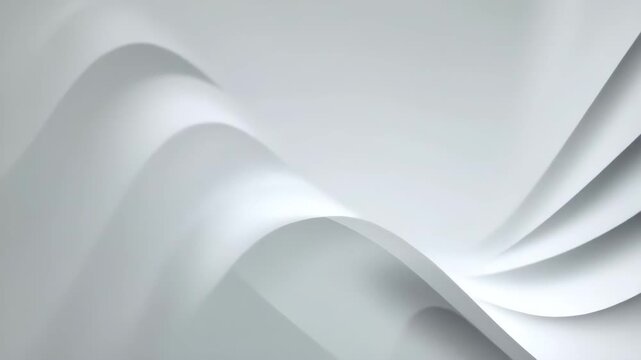 White abstract curved layers with smooth flowing design