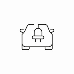 car with plug icon sign vector