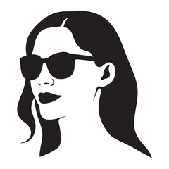 Stylish Woman with Sunglasses – Modern Fashion Illustration