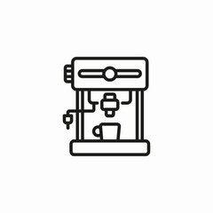 espresso coffee machine icon sign vector