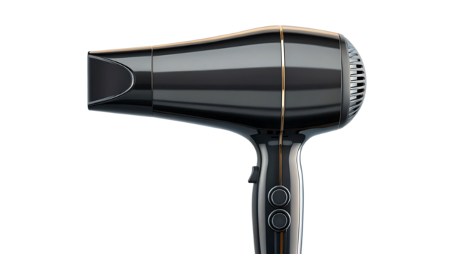 hair dryer projecting temperature display p transparent background