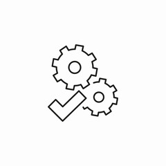 gears operation success icon sign vector