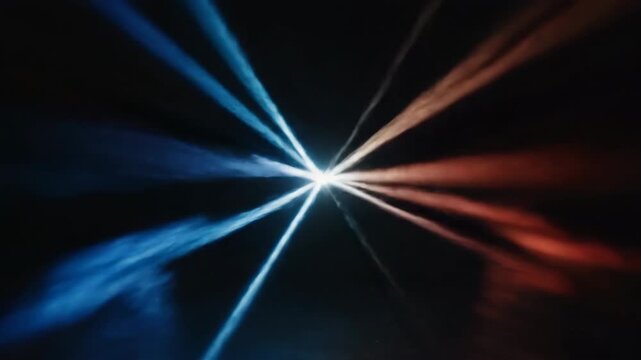 Intersecting geometric lines pulsate and change color in a dynamic, high-tech abstract timelapse background shape, structure, grid