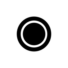 Minimalist Concentric Black Circle Target Icon Symbol