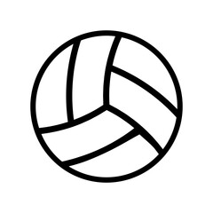 Simple Black And White Volley Ball Game Icon