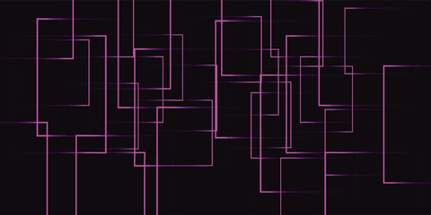 Abstract background with overlapping squares and lines in a dark, modern design.
