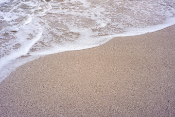 sea foam on the beach