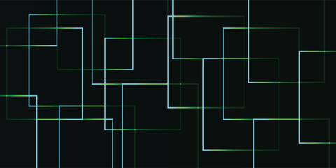 Abstract geometric design featuring overlapping lines and shapes, creating a modern digital artwork.