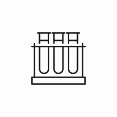 test tube rack icon sign vector