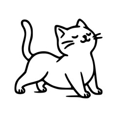 simple doodle of a relaxed domestic cat