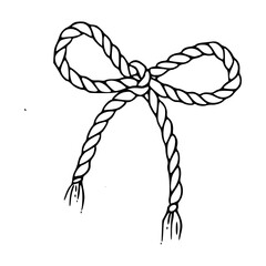 rope bow knot vector illustration