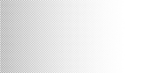 Obraz premium Squared halftone texture background. Check dot faded gradation wallpaper. Black and white square pixels. Abstract glitchy 8 bit video game backdrop. Vector comic bitmap dither screen tone overlay