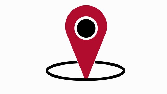 Pin map icon animation design simple