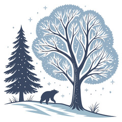 Zao Snow Monster Festival Vector Illustration. Perfect for fantasy-style winter visuals, cultural heritage posters