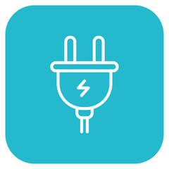 Plug icon vector image. Can be used for Electrician Tools.