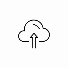 cloud storage upload icon sign vector